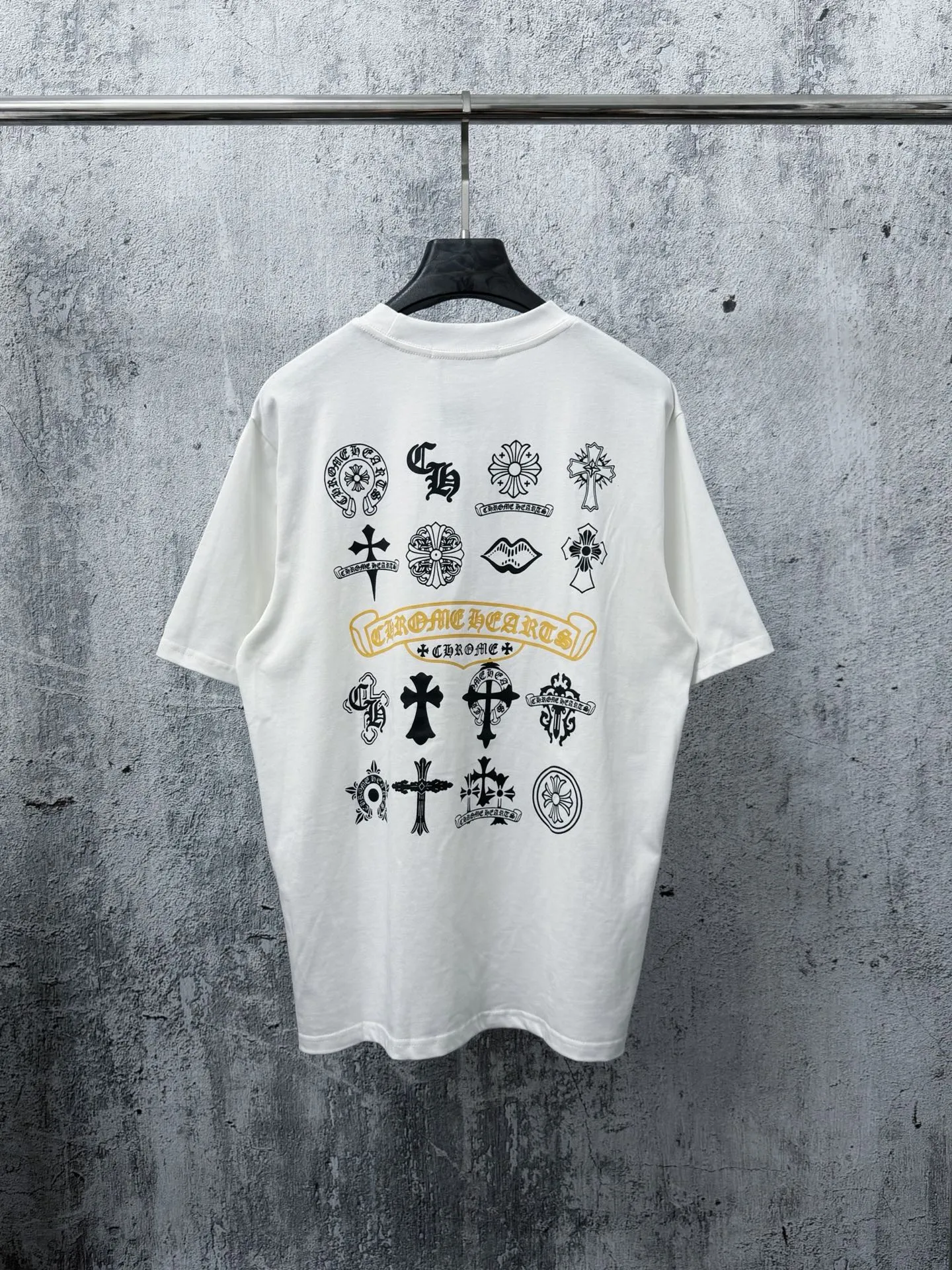 ￼ 【Chrome Hearts】 25ss T Same Style T Versatile : Black White Size：S-XL